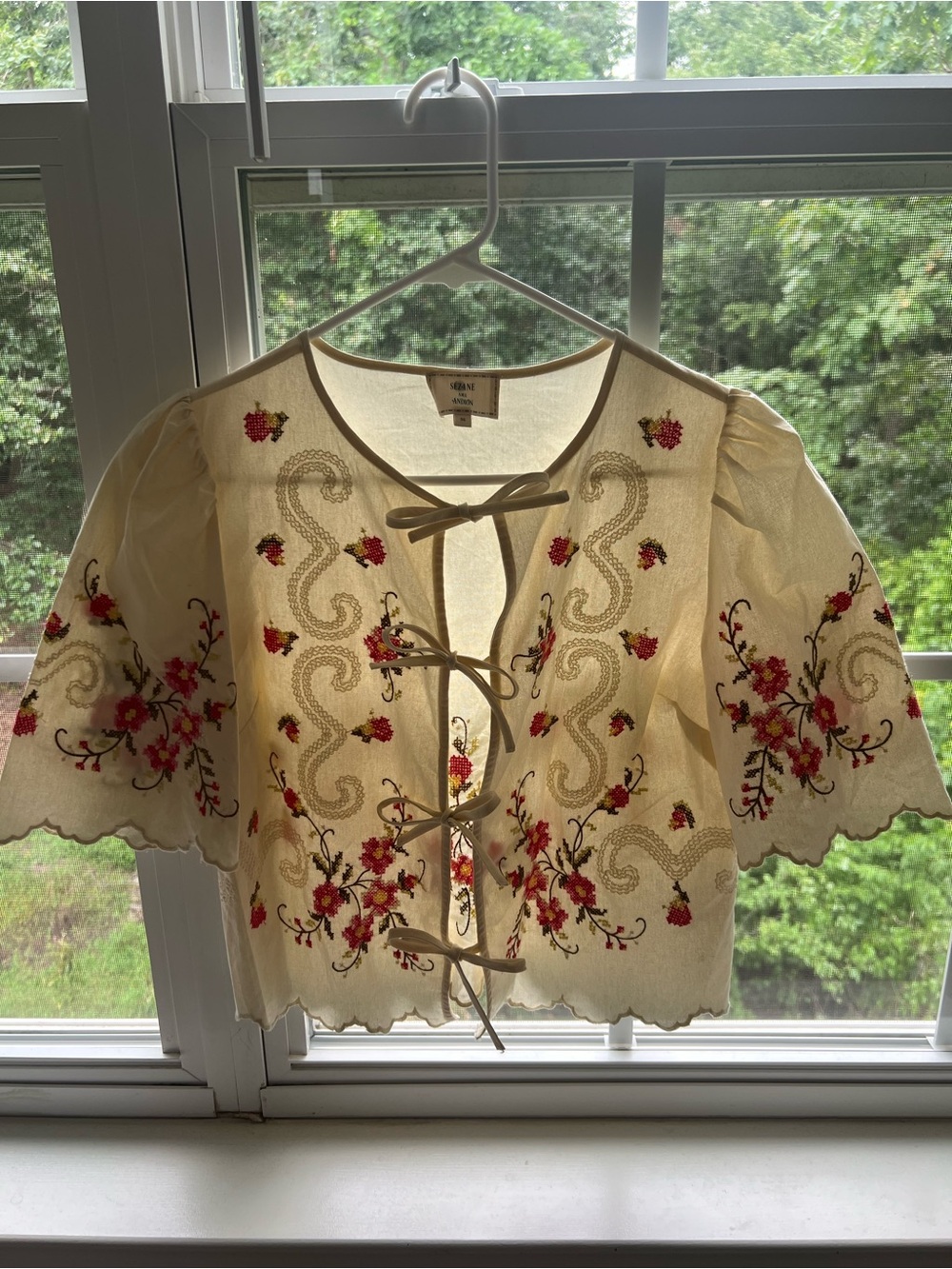Sezane Zelia Blouse - Sezane x Andion - NWOT - Size 4 / 36 - Picture 3 of 5